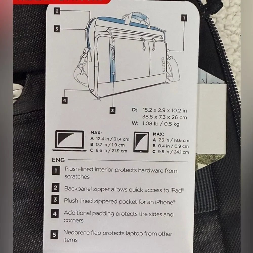 THULE Sweden Strävan TSDA-113 for 13 inch Laptop Notebook Bag - Black & Gray